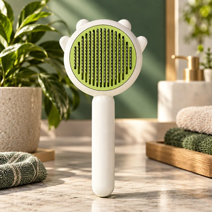 Pet Slicker Brush Self-Cleaning Stainless Steel Pins
