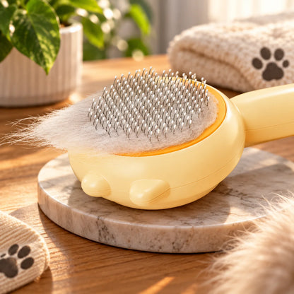 Pet Slicker Brush Self-Cleaning Stainless Steel Pins