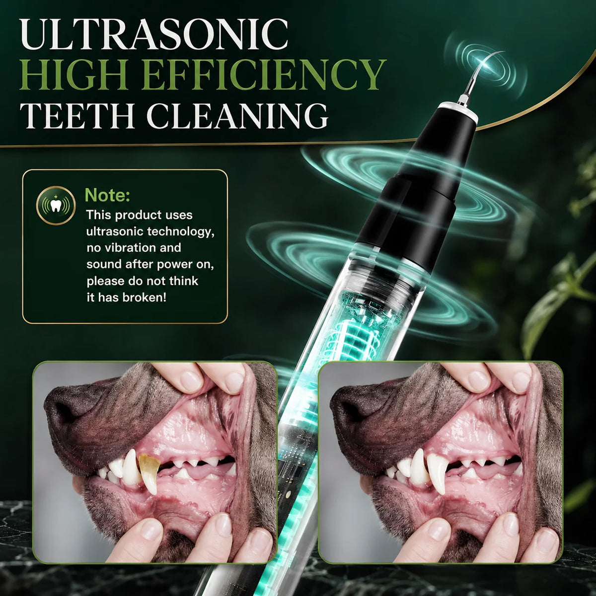 Pet Tartar Remover Ultrasonic Handheld USB Rechargeable