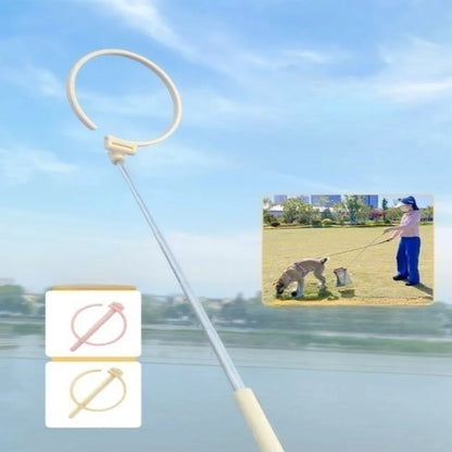 Pet Waste Scooper Telescoping Handle Removable Bin Collapsible Design