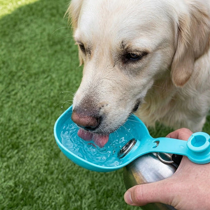 Pet Water Bottle Stainless Steel Foldable Bowl Backflow System