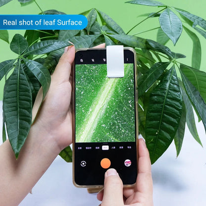 Phone Camera Lens Clip-On 200x Magnification LED Light
