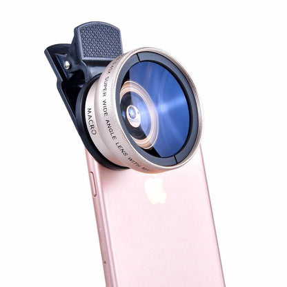 Phone Camera Lens Wide-Angle & 12.5x Macro Optical Glass