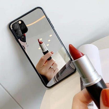 Phone Case Built-In Mirror Shock-Absorbing Corners & Raised Bezel Protection