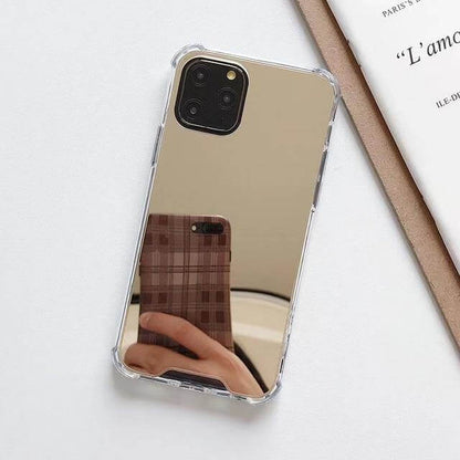 Phone Case Built-In Mirror Shock-Absorbing Corners & Raised Bezel Protection