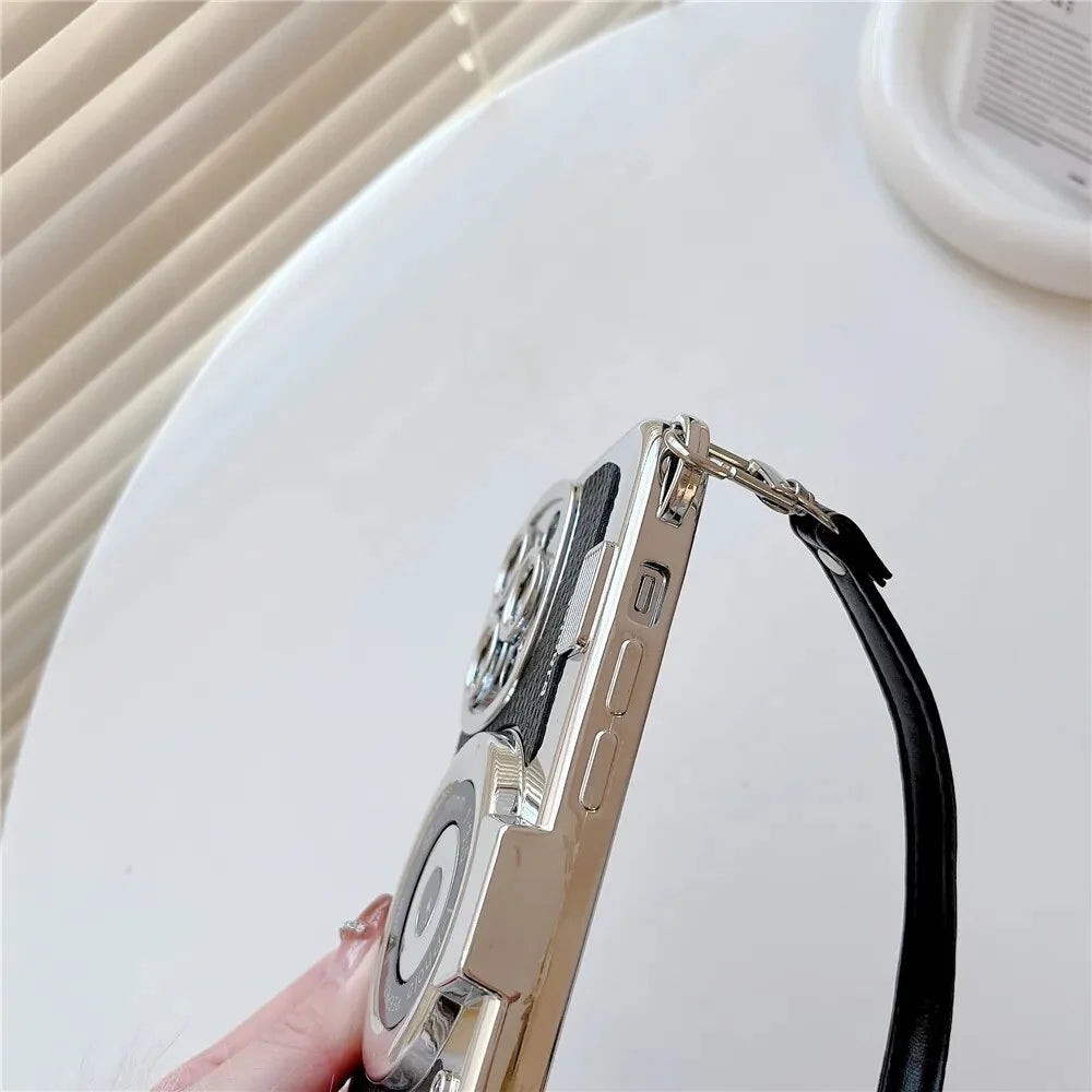 Phone Case Camera-Inspired Matte Non-Slip Anti-Scratch Lanyard & Strap