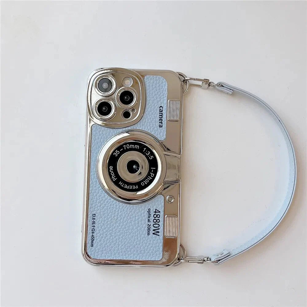 Phone Case Camera-Inspired Matte Non-Slip Anti-Scratch Lanyard & Strap