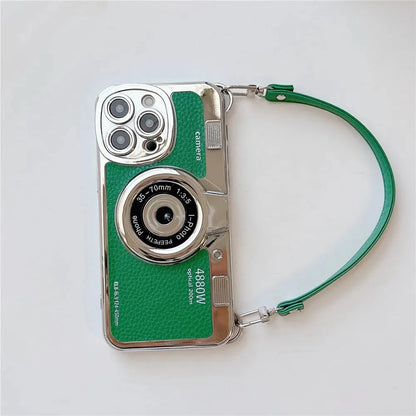 Phone Case Camera-Inspired Matte Non-Slip Anti-Scratch Lanyard & Strap