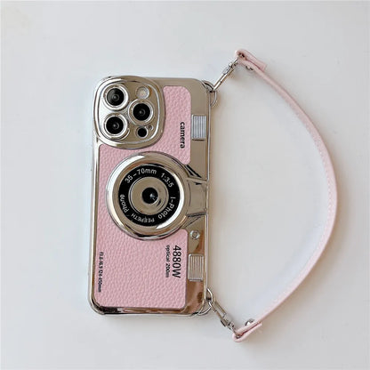 Phone Case Camera-Inspired Matte Non-Slip Anti-Scratch Lanyard & Strap