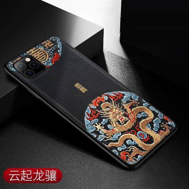 Phone Case Chinese Art-Inspired Case & Screen Protector Bundle