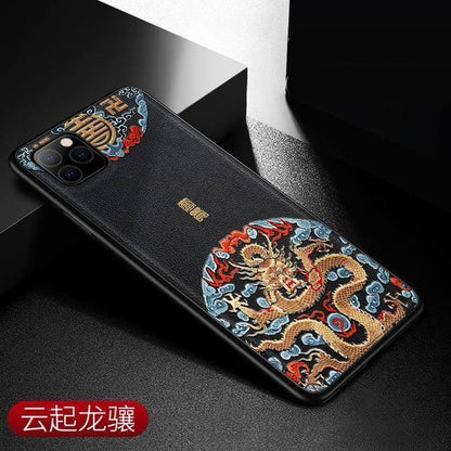 Phone Case Chinese Art-Inspired Case & Screen Protector Bundle