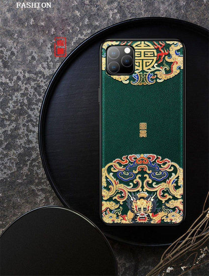 Phone Case Chinese Art-Inspired Case & Screen Protector Bundle