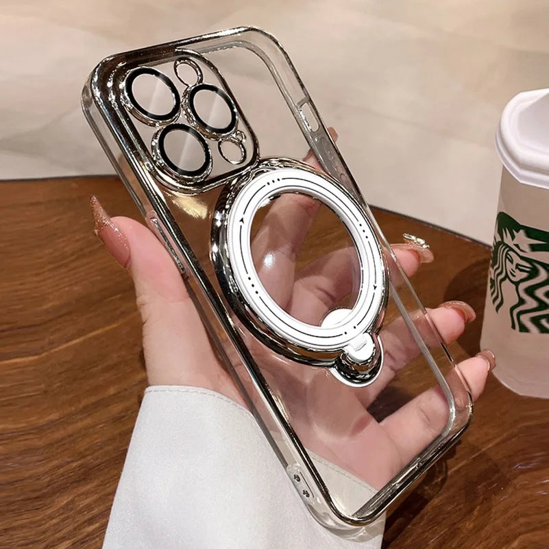 Phone Case Glitter Finish Magnetic & Wireless Charging Compatible