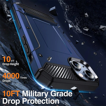Phone Case Heavy-Duty Drop Protection Built-In Holder Magnetic