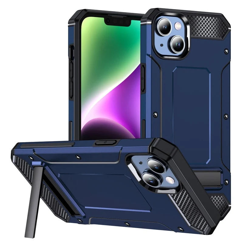 Phone Case Heavy-Duty Drop Protection Built-In Holder Magnetic