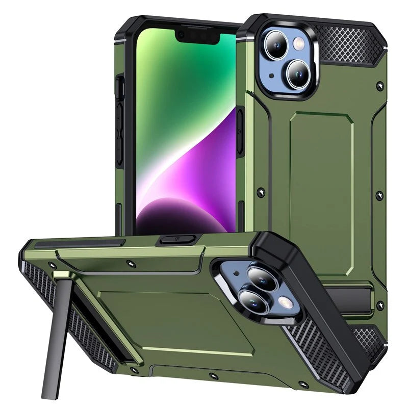 Phone Case Heavy-Duty Drop Protection Built-In Holder Magnetic