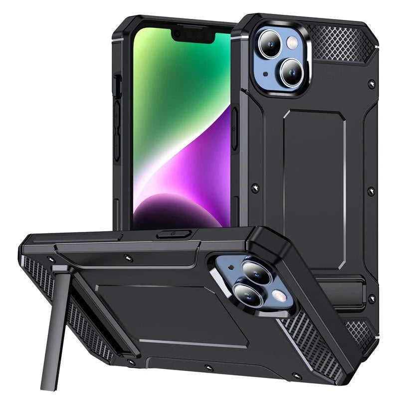 Phone Case Heavy-Duty Drop Protection Built-In Holder Magnetic