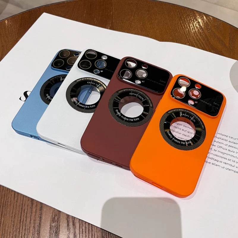 Phone Case Magnetic Charging Compatible Scratch-Resistant Non-Slip Grip
