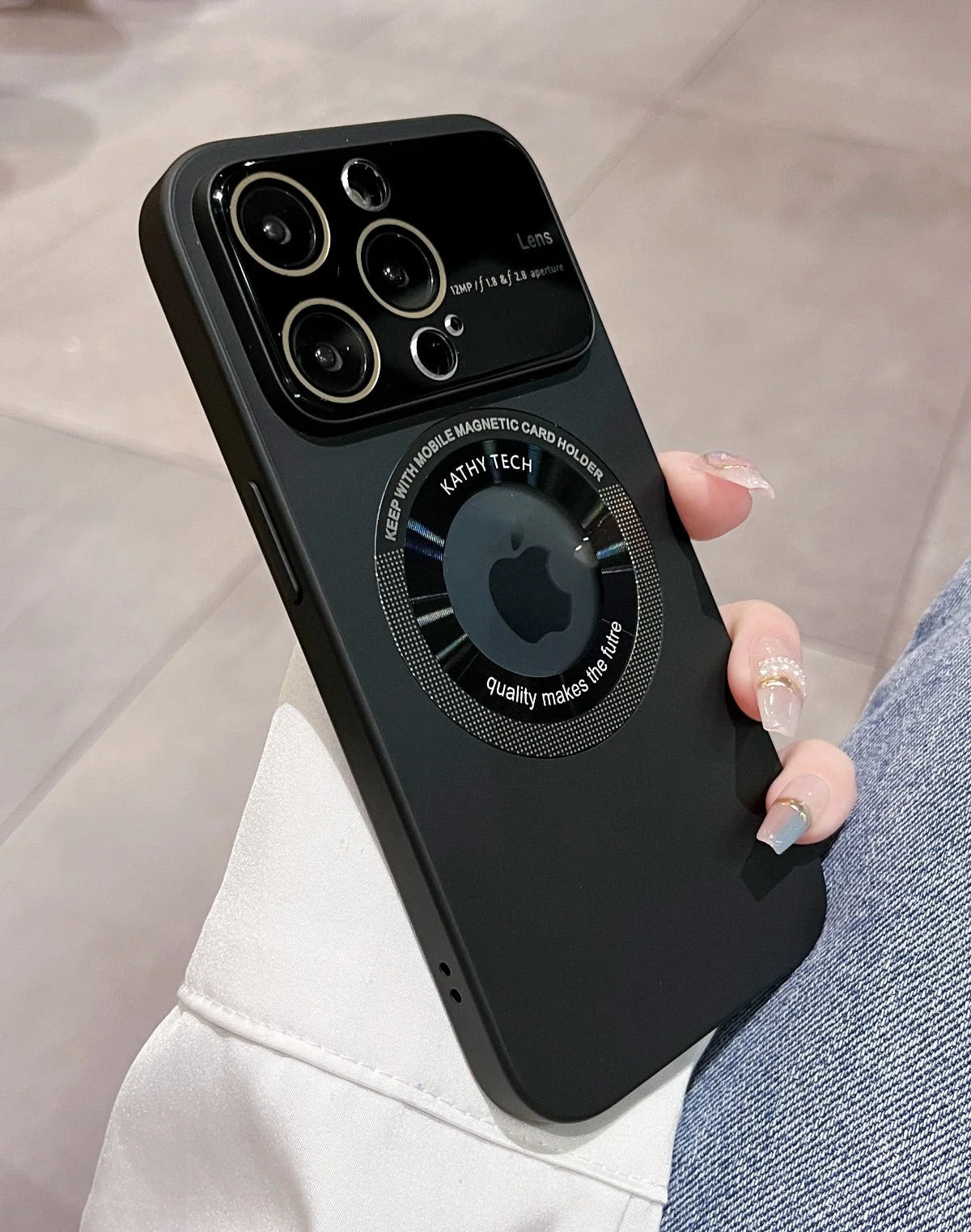 Phone Case Magnetic Charging Compatible Scratch-Resistant Non-Slip Grip