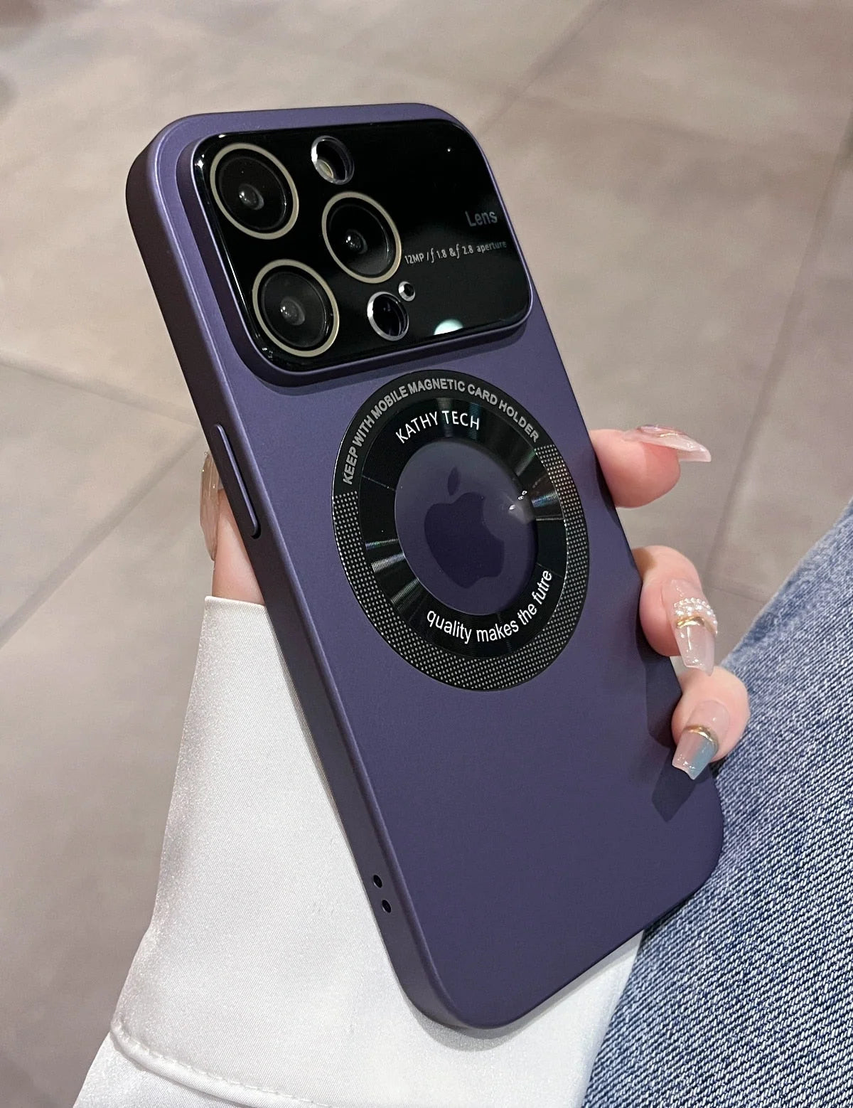 Phone Case Magnetic Charging Compatible Scratch-Resistant Non-Slip Grip