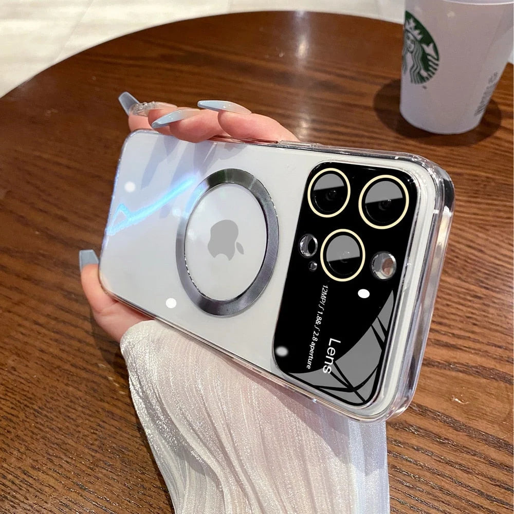 Phone Case Magnetic Charging Compatible Scratch-Resistant Non-Slip Grip
