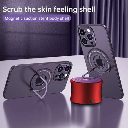 Phone Case Magnetic Ring Stand Wireless Charging Compatible