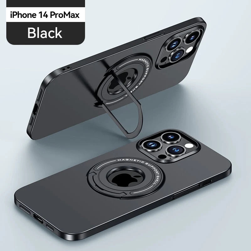 Phone Case Magnetic Ring Stand Wireless Charging Compatible