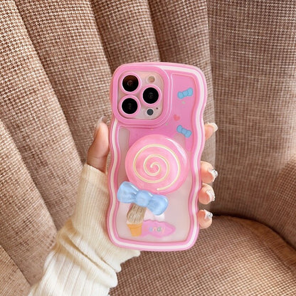 Phone Case Raised 3D Heart Shock-Resistant Soft TPU