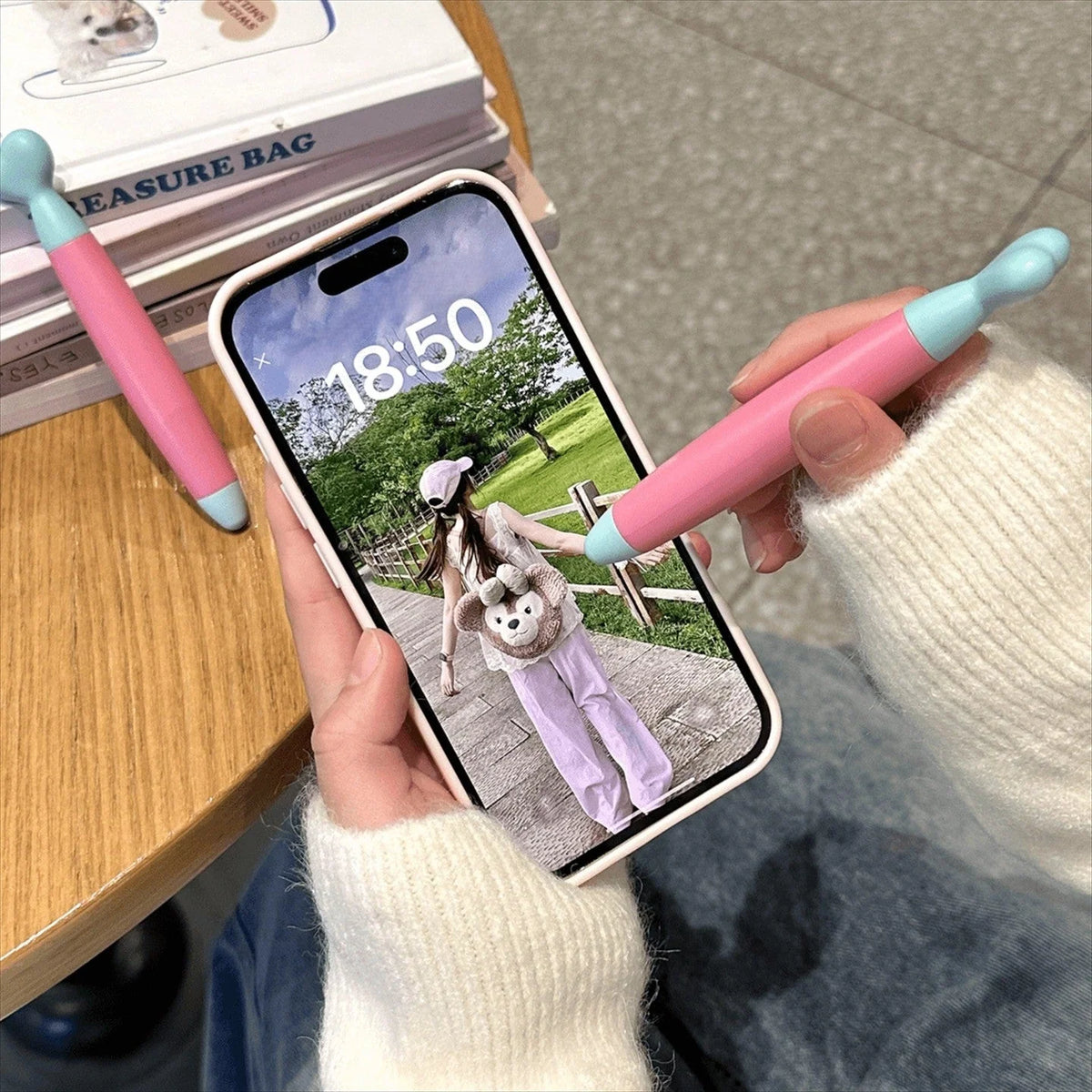 Phone Case Silicone Built-In Stylus Holder Matte Finish