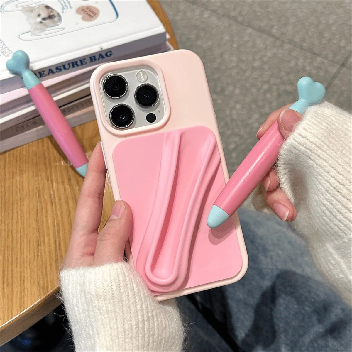 Phone Case Silicone Built-In Stylus Holder Matte Finish