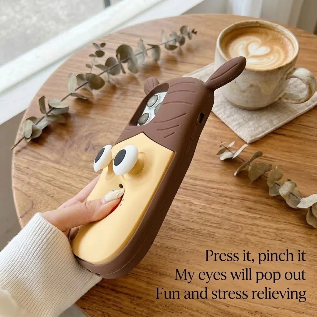 Phone Case Soft Silicone Squeezable Face Anti-Scratch