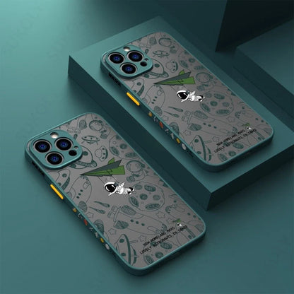 Phone Case Transparent Acrylic Astronaut Design Scratch-Resistant
