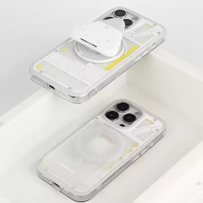Phone Case Transparent Memory Chip Design Shock-Absorbing Edges Slim Profile