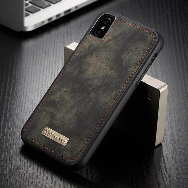 Phone Case Vintage Leather Magnetic Slim કરી