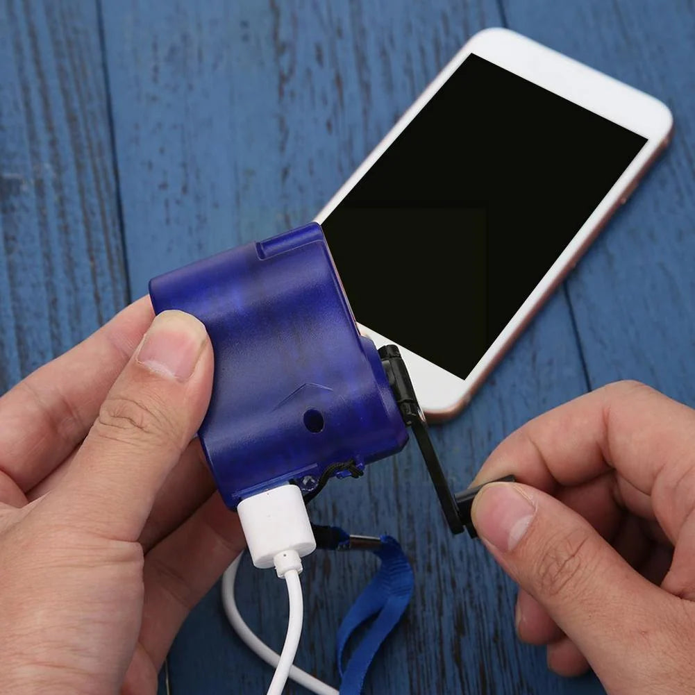 Phone Charger Hand Crank Emergency Power LED Light