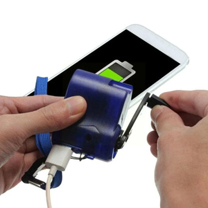 Phone Charger Hand Crank Emergency Power LED Light