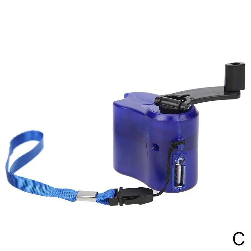Phone Charger Hand Crank Emergency Power LED Light