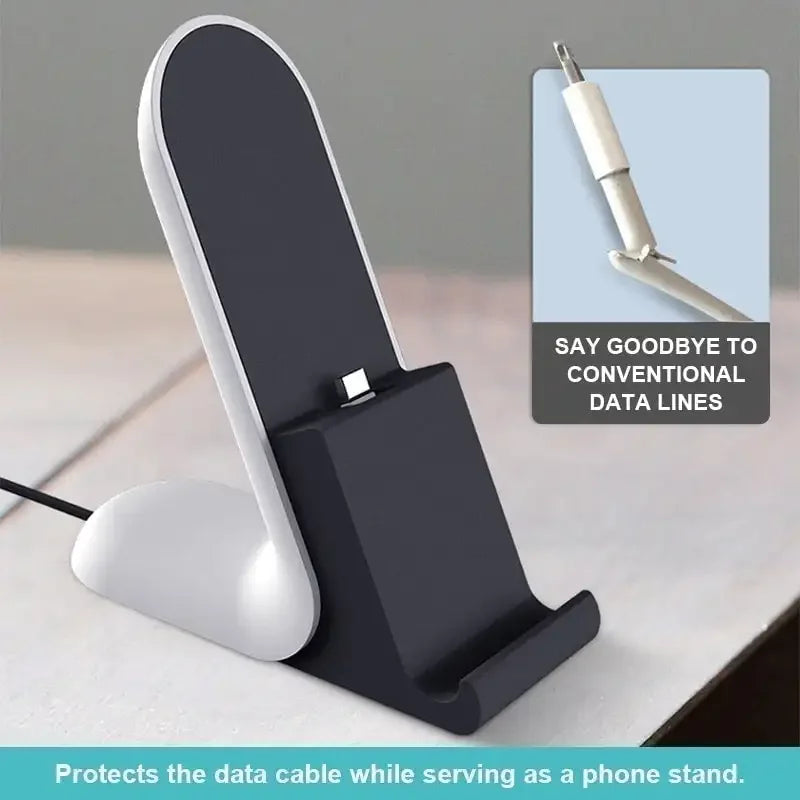 Phone Charging Stand Cable Management Case-Compatible Non-Slip Base
