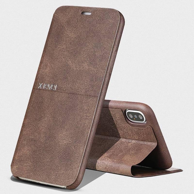 Phone Flip Case PU Leather Slim Built-In Kickstand