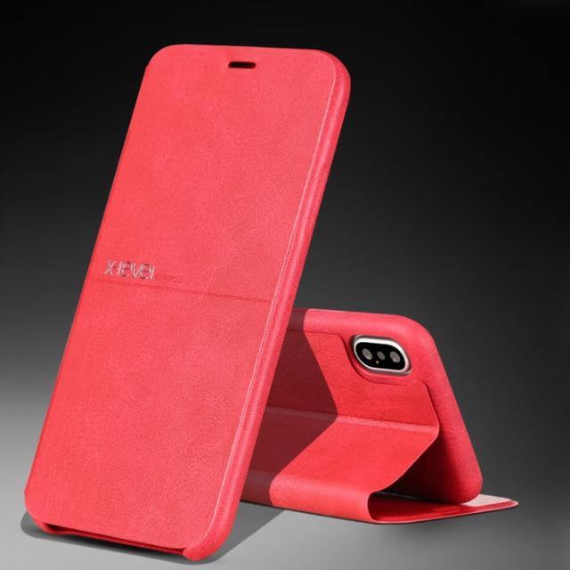 Phone Flip Case PU Leather Slim Built-In Kickstand