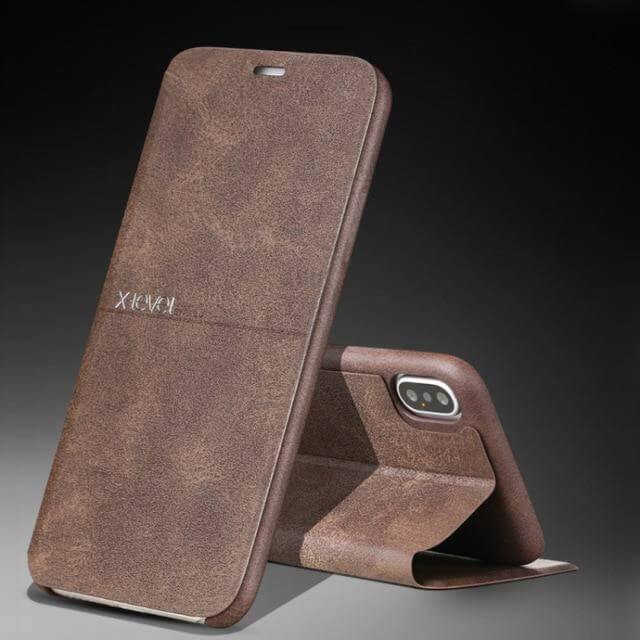 Phone Flip Case PU Leather Slim Built-In Kickstand