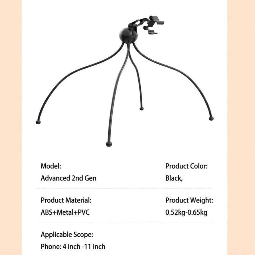 Phone Holder Flexible Legs Adjustable Angle Hands-Free Viewing