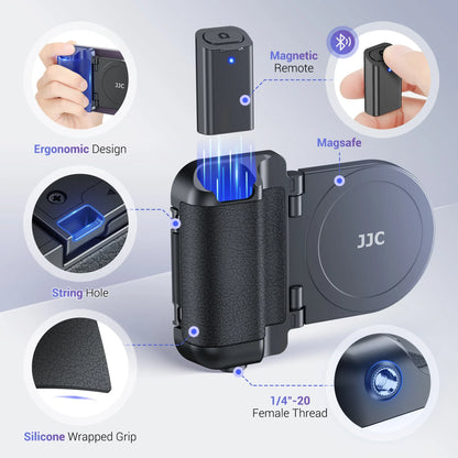 Phone Holder Magnetic Foldable Stand With Bluetooth Remote