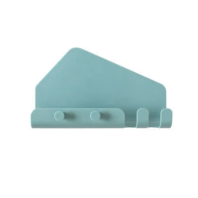 Phone Holder Organizer Wall-Mounted Adhesive 4 Hooks