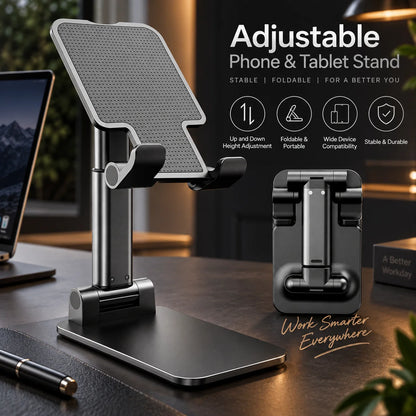 Phone & Tablet Stand Foldable Adjustable Non-Slip Silicone