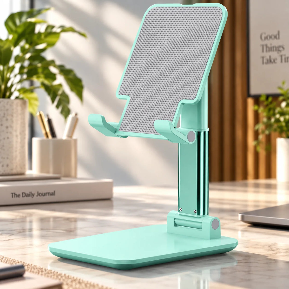 Phone & Tablet Stand Foldable Adjustable Non-Slip Silicone