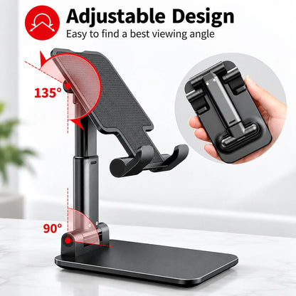 Phone & Tablet Stand Foldable Adjustable Non-Slip Silicone
