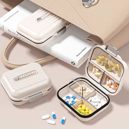 Pill Organizer 7 Compartments Compact Travel Design