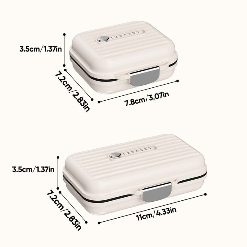 Pill Organizer 7 Compartments Compact Travel Design