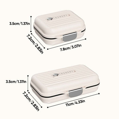 Pill Organizer 7 Compartments Compact Travel Design